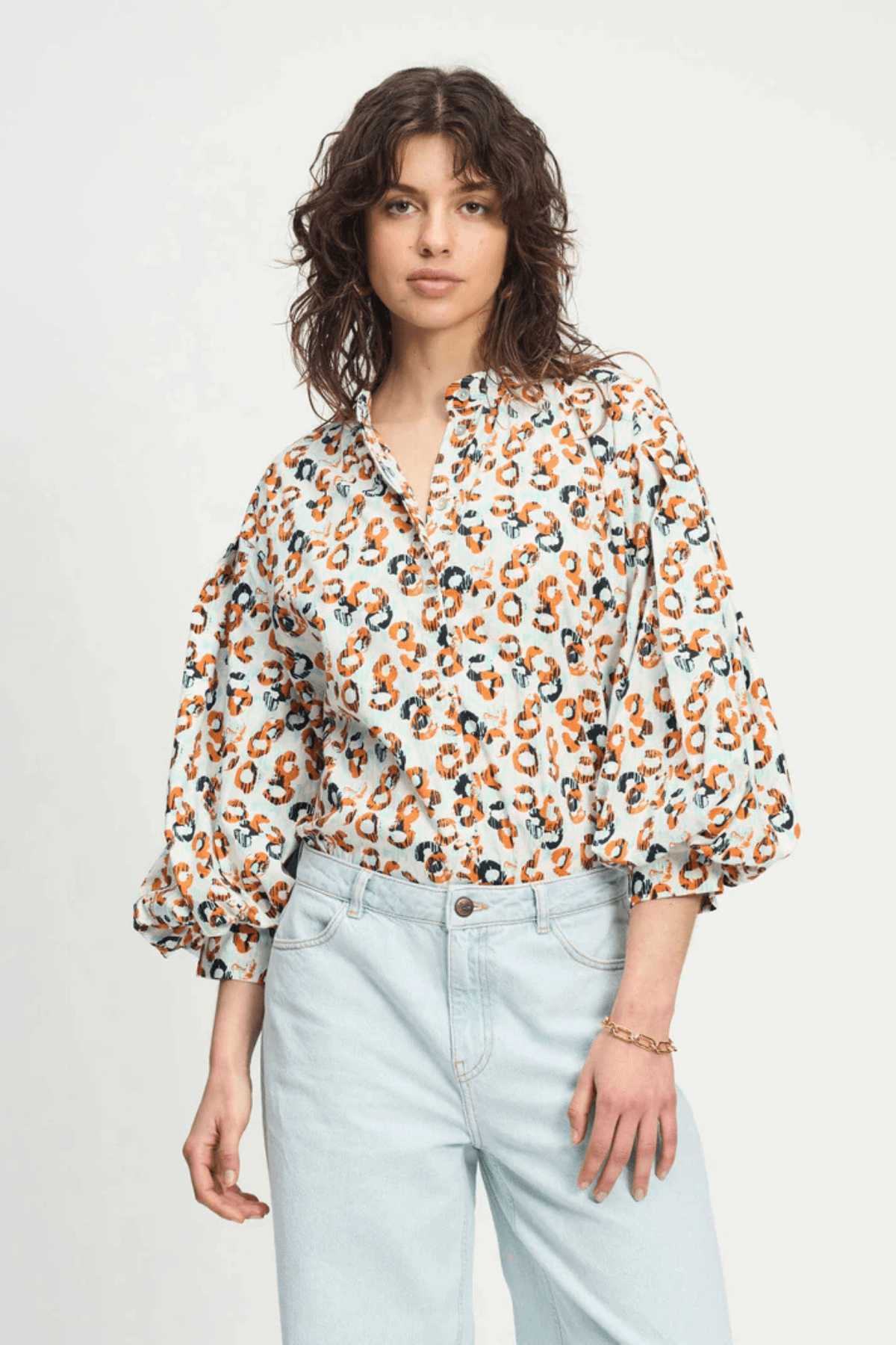 BLOUSE POPLIN LEOPARD LUSH