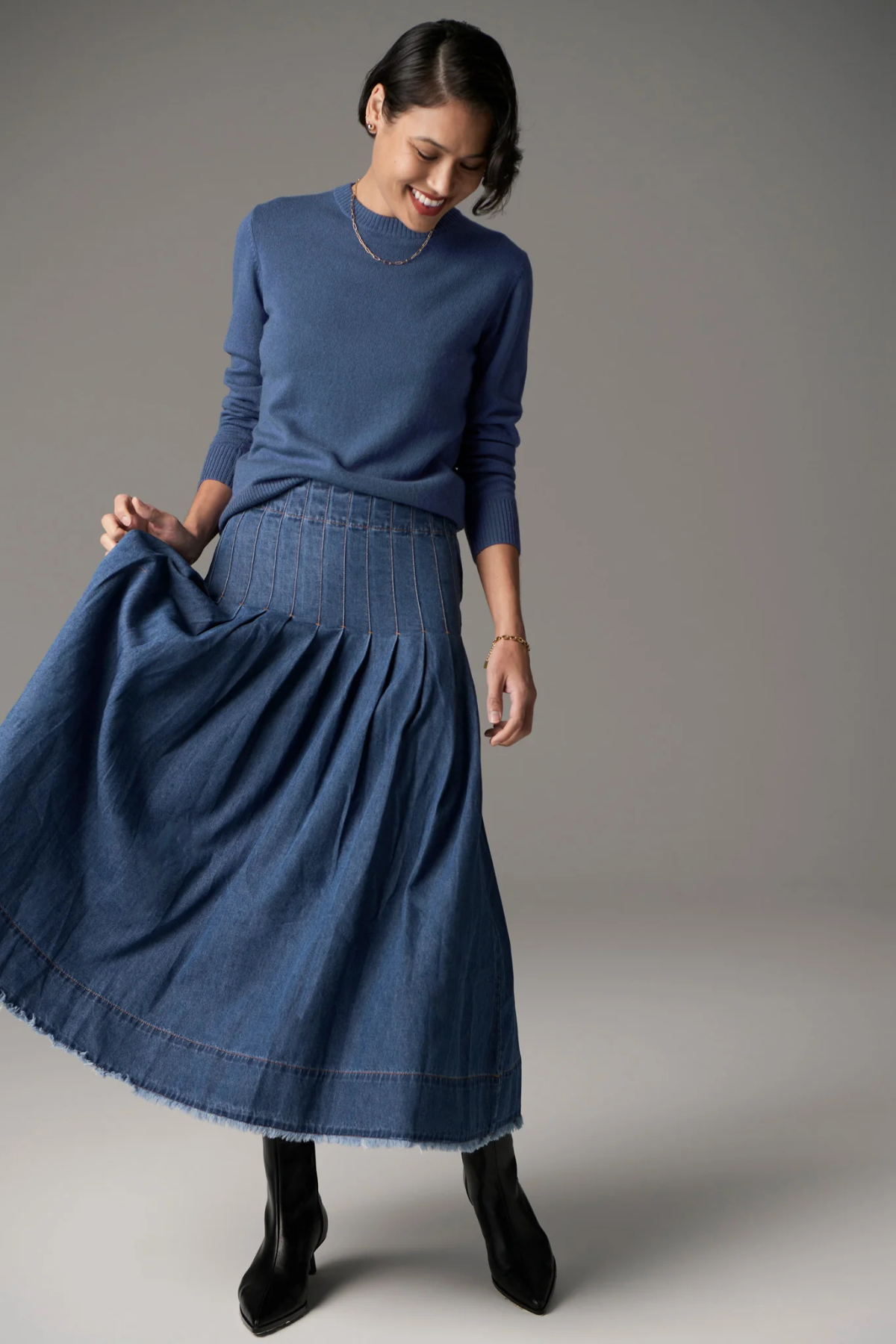REECE SKIRT DENIM BLUE WASH