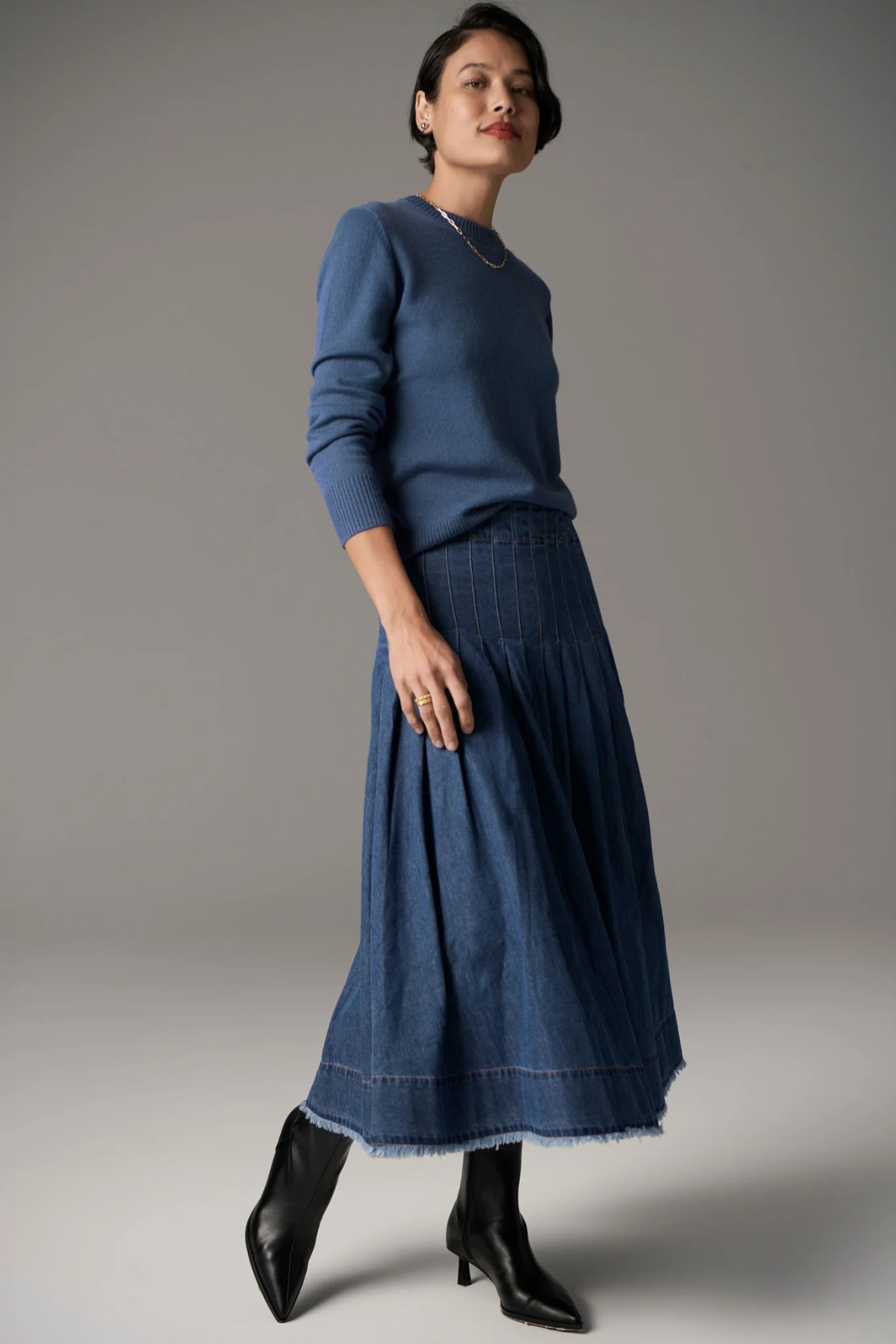 REECE SKIRT DENIM BLUE WASH