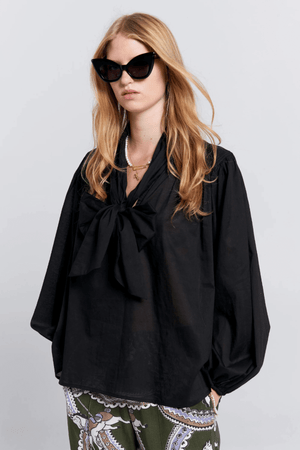 REINING BOW BLOUSE BLACK
