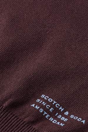 RELAXED FIT ROLL NECK PULLOVER CHOCOLATE PLUM
