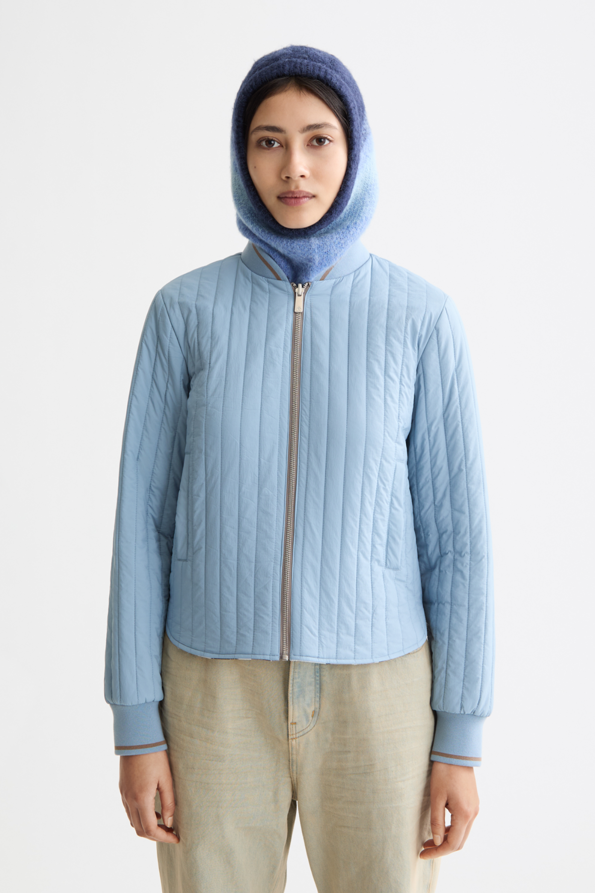 REVERSIBLE PRINTED QUILTED JACKET COLLAGE