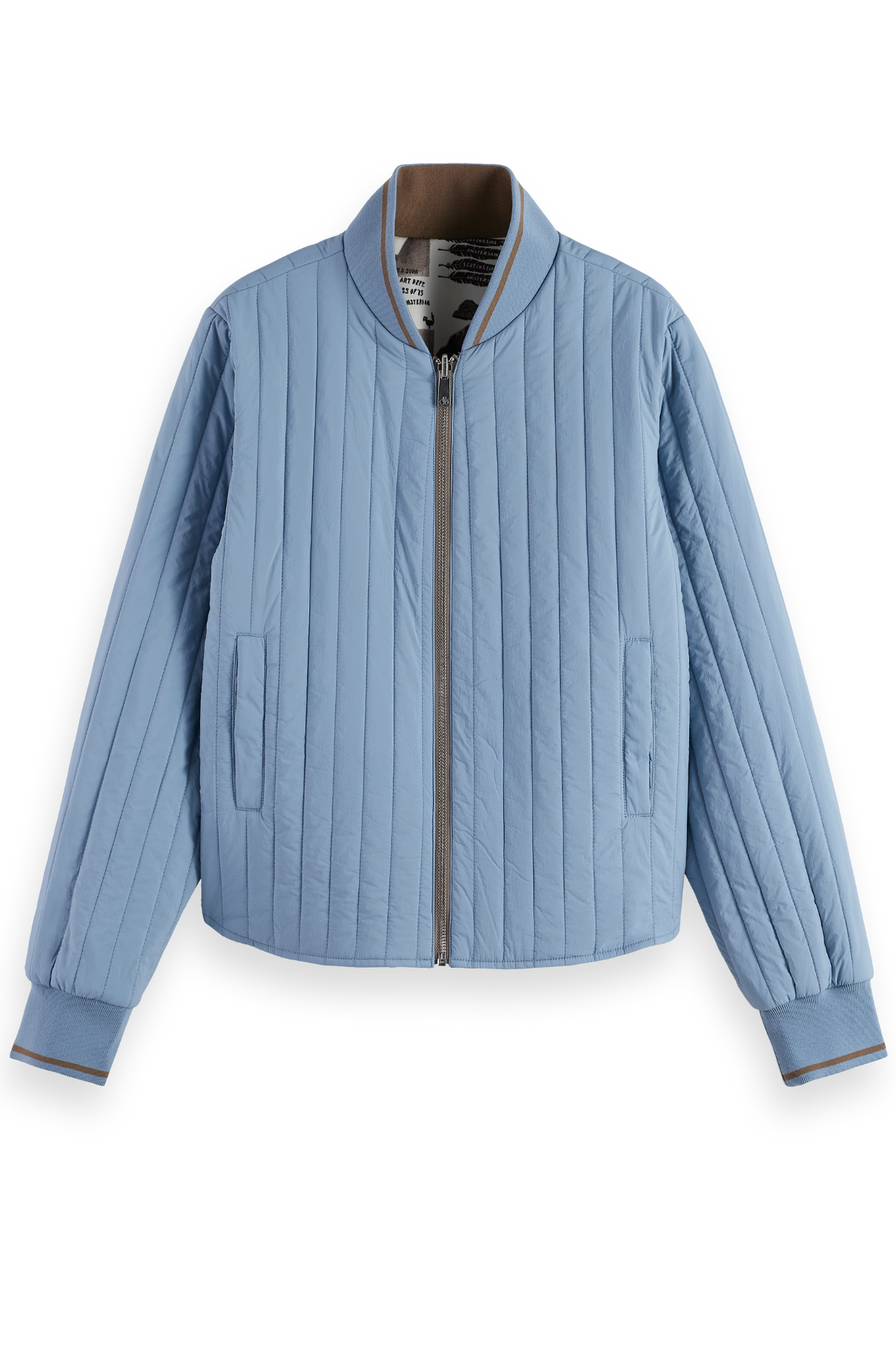 REVERSIBLE PRINTED QUILTED JACKET COLLAGE