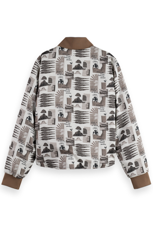 REVERSIBLE PRINTED QUILTED JACKET COLLAGE