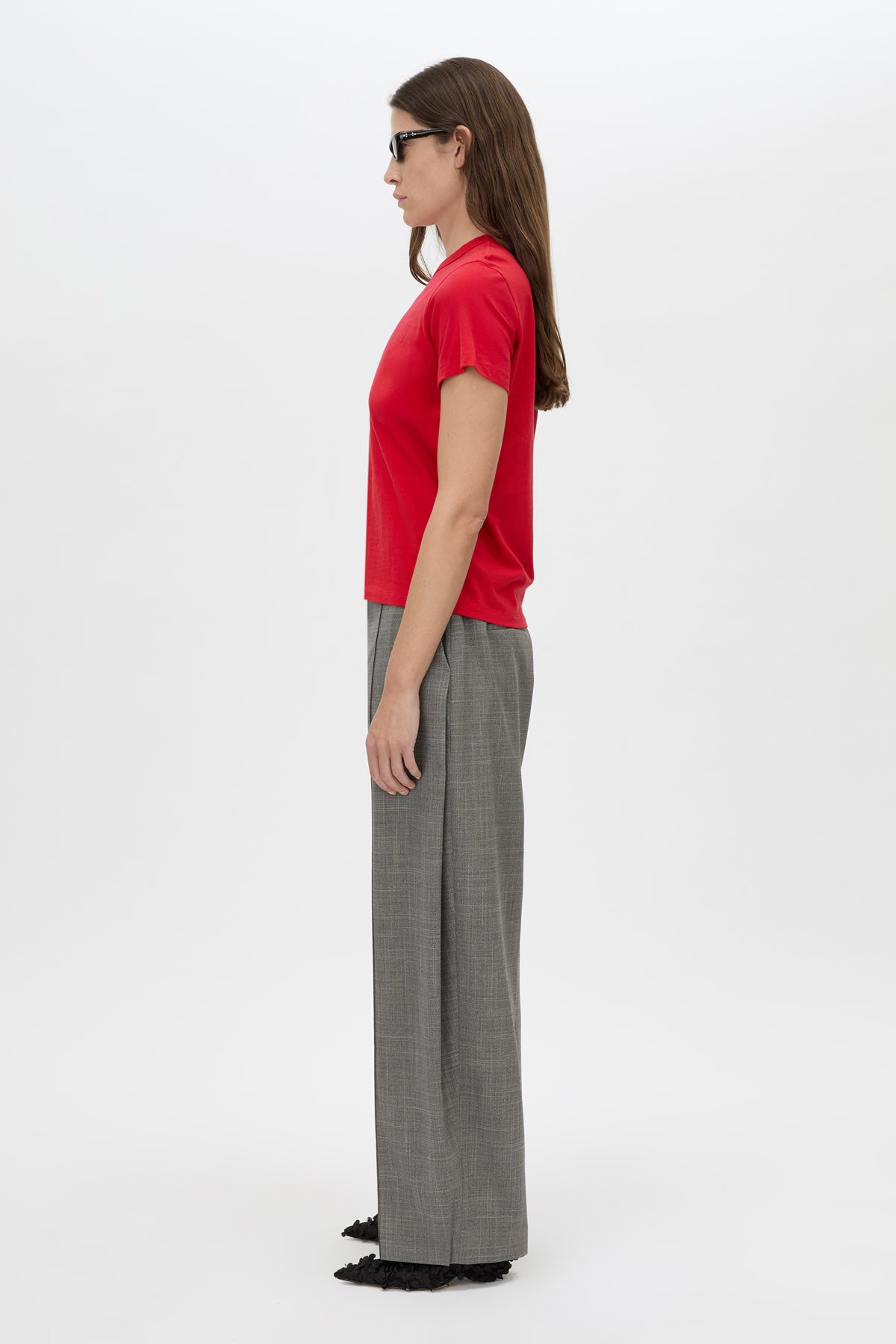 ROSA MONOGRAM NEAT FIT TEE POPPY RED