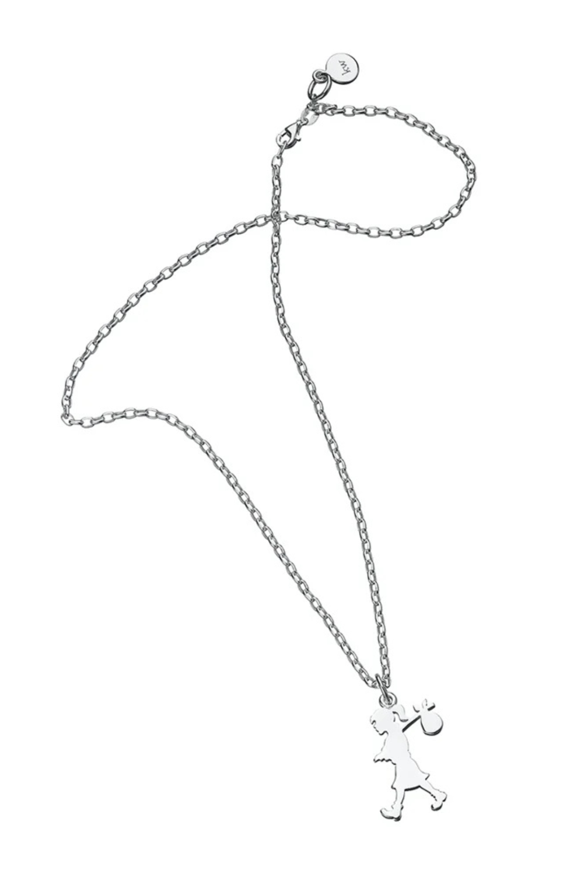 RUNAWAY GIRL NECKLACE 45CM SILVER