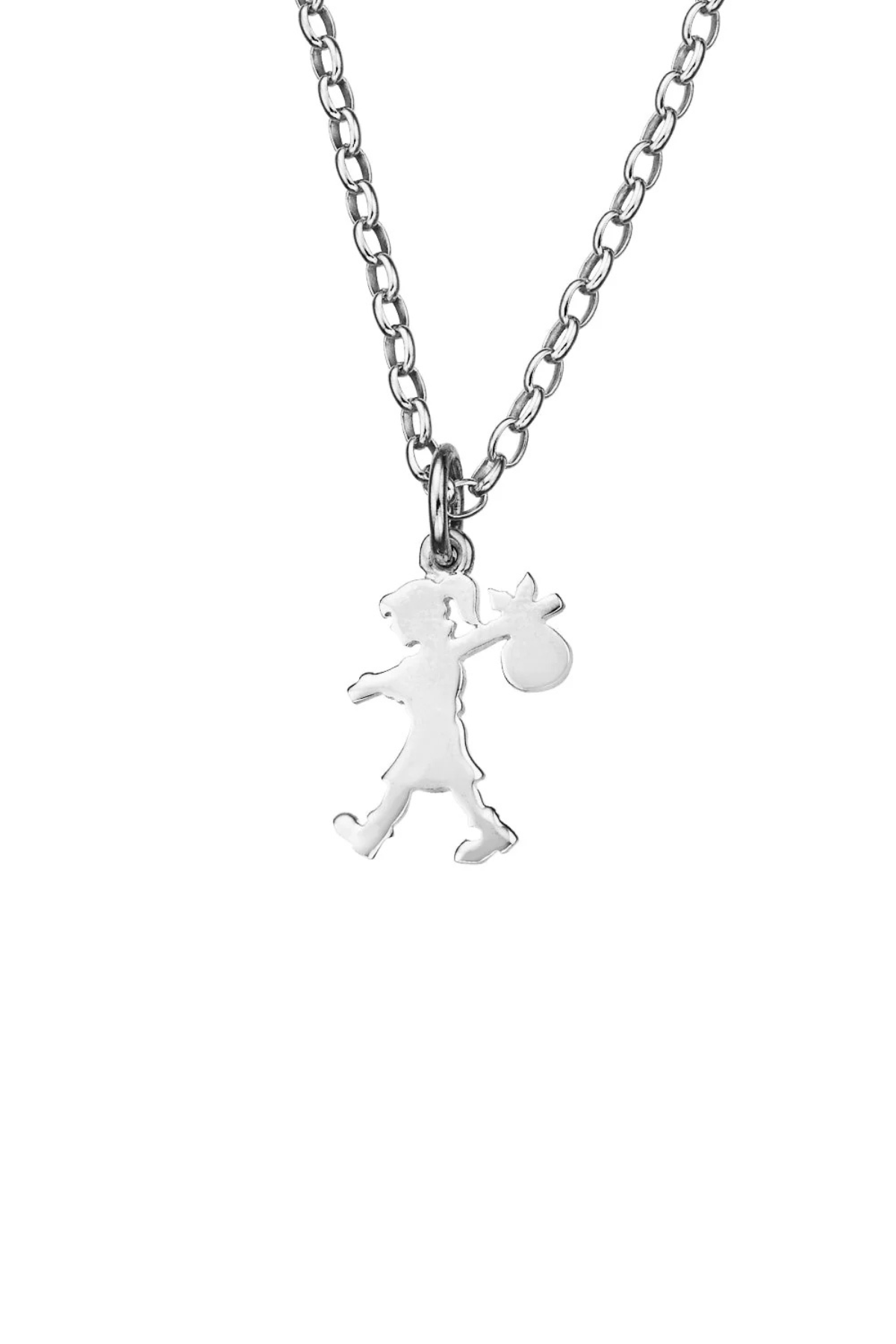 RUNAWAY GIRL NECKLACE 45CM SILVER