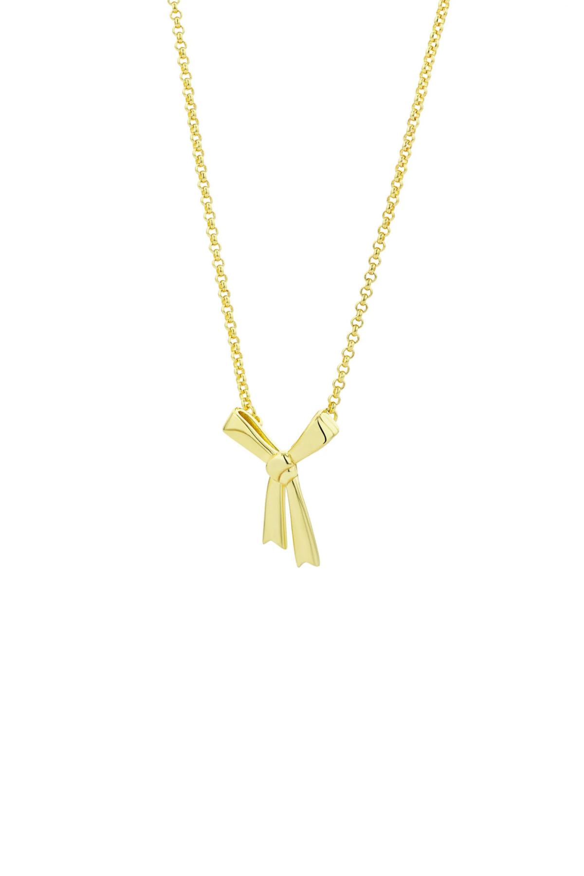 SMALL BOW NECKLACE 45CM GOLD-PLATED