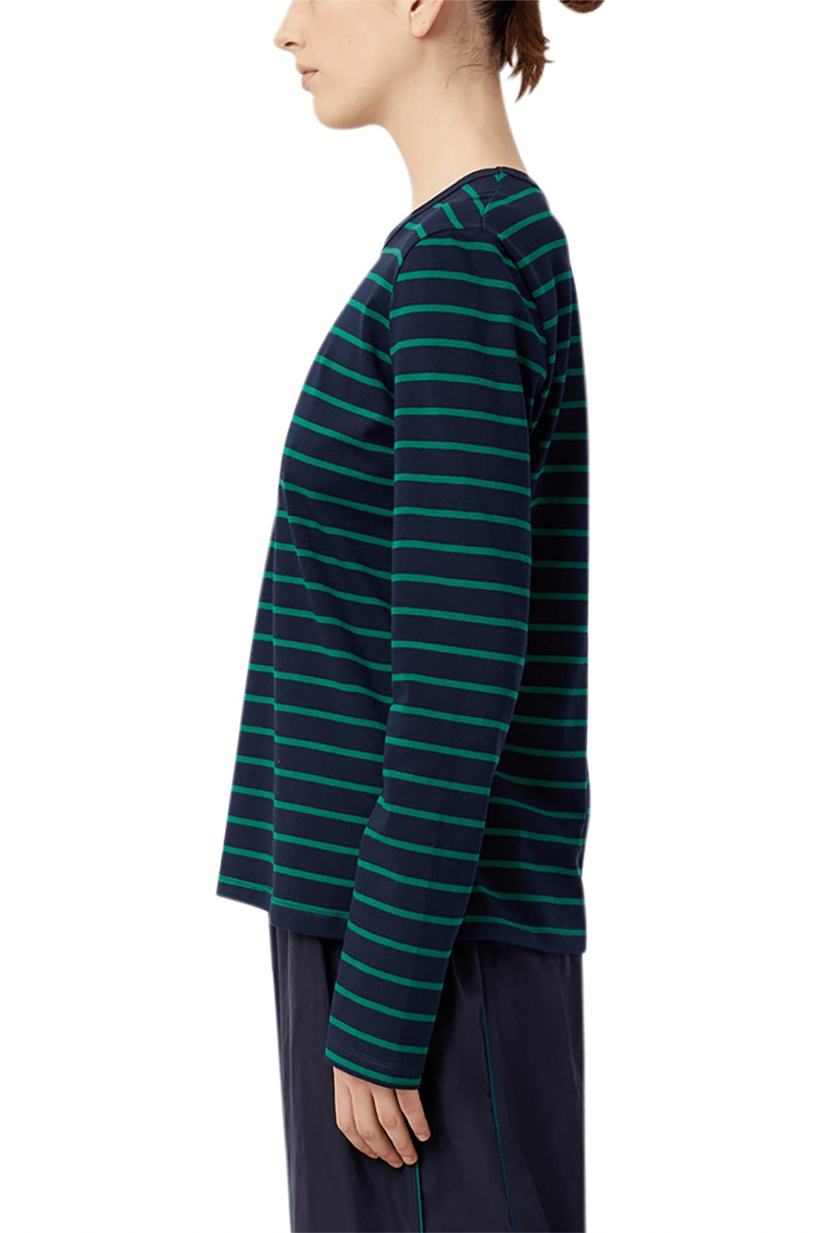 SORA LONG SLEEVE TOP NAVY/GREEN