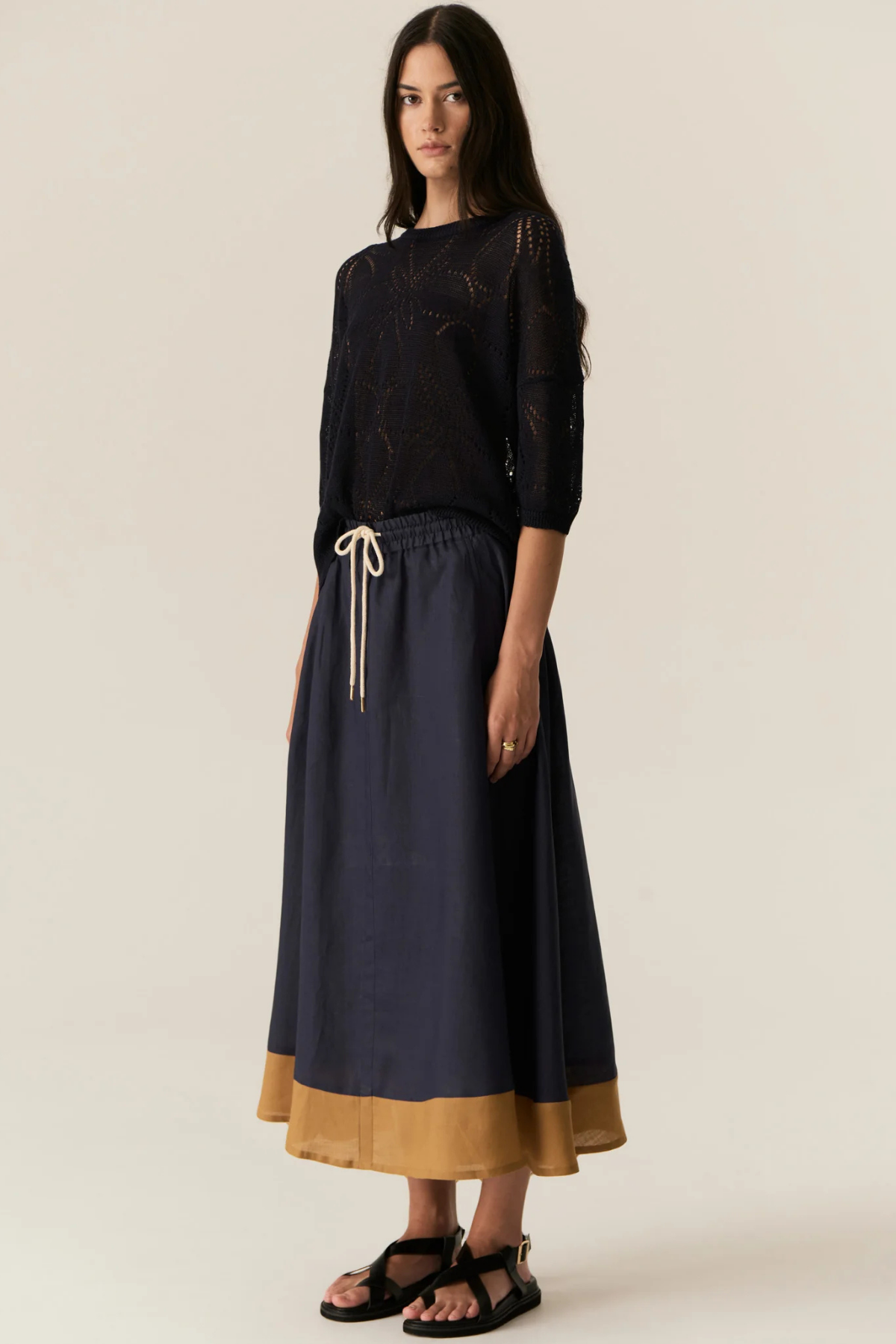SPECK SKIRT INK/GINGER