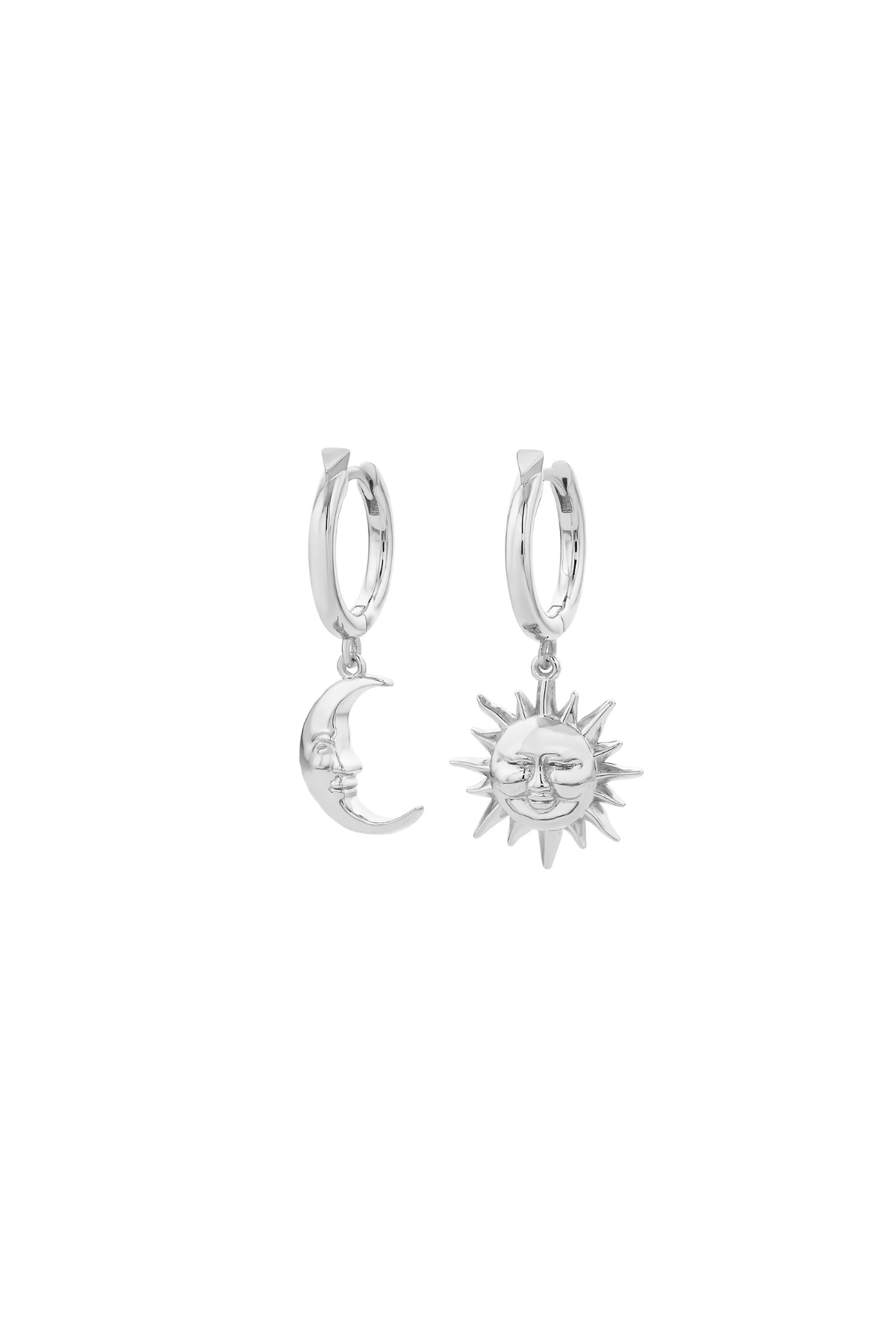SUN & MOON HOOPS SILVER