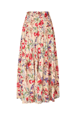 SUNSET MAXI SKIRT FLOWER PRINT
