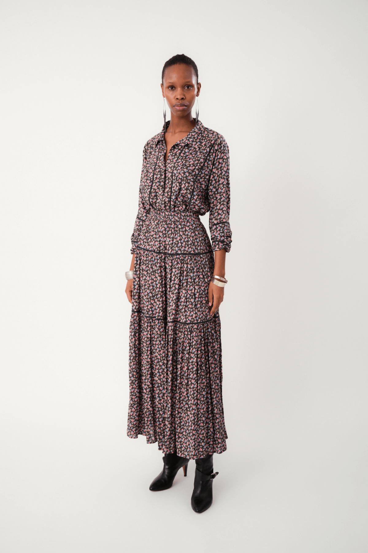 SUNSET MAXI SKIRT WASHED BLACK