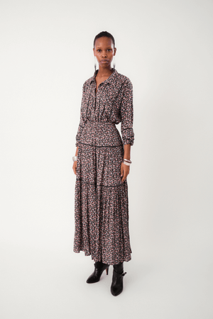 SUNSET MAXI SKIRT WASHED BLACK