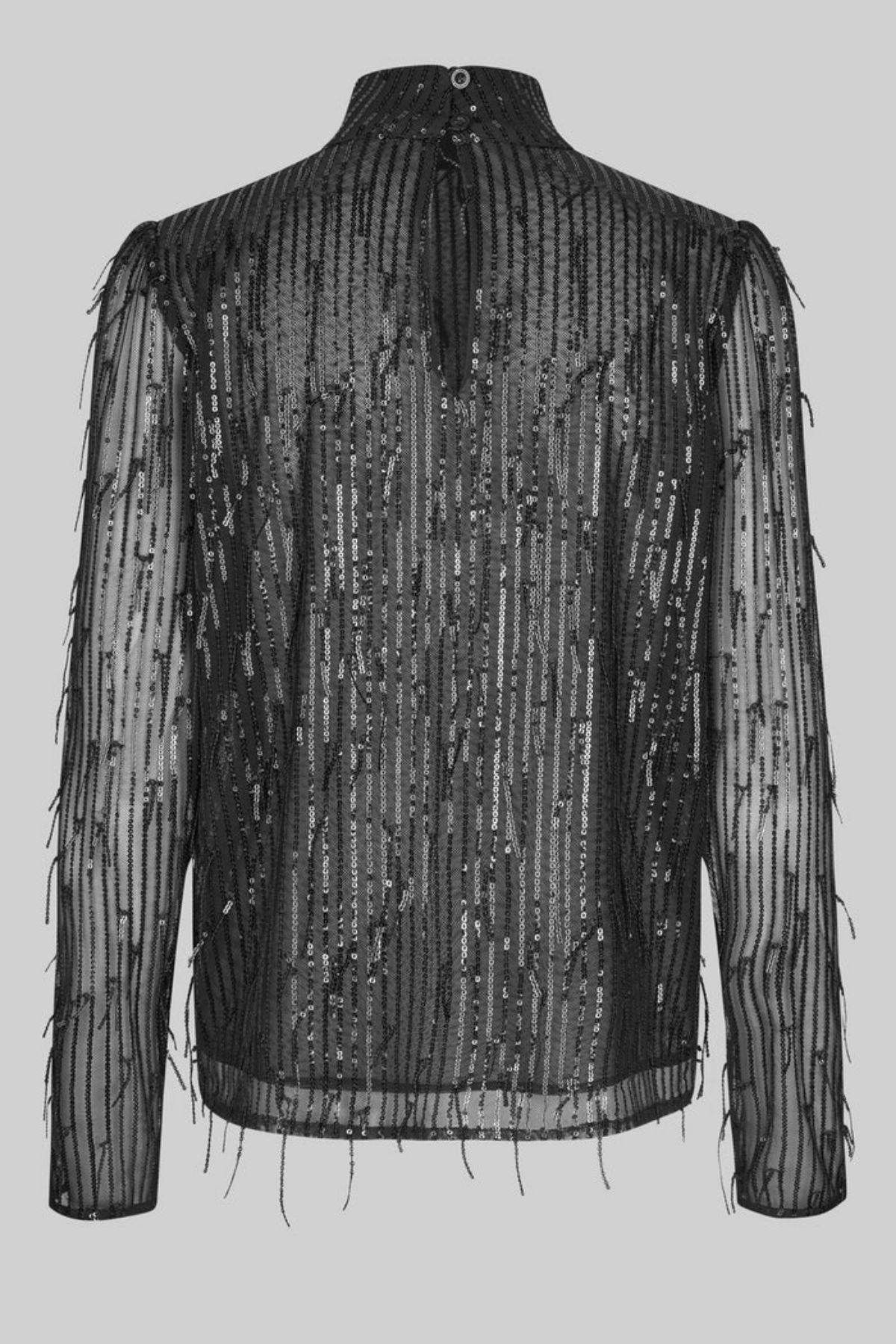 TASSEL BLOUSE BLACK