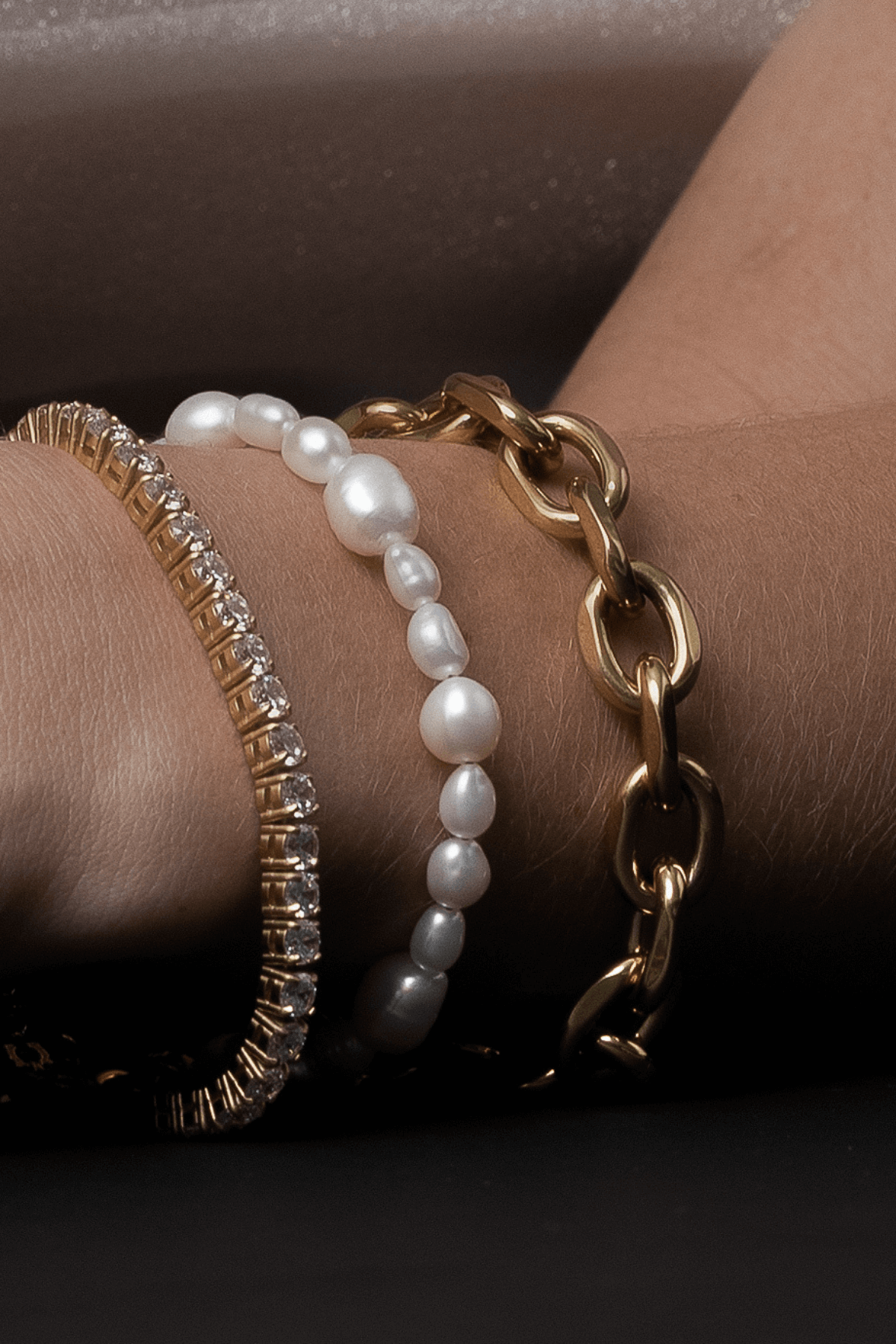 TENNIS BRACELET CZ/GOLD