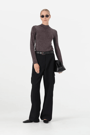 THELMA KNIT TOP MIDNIGHT LUREX