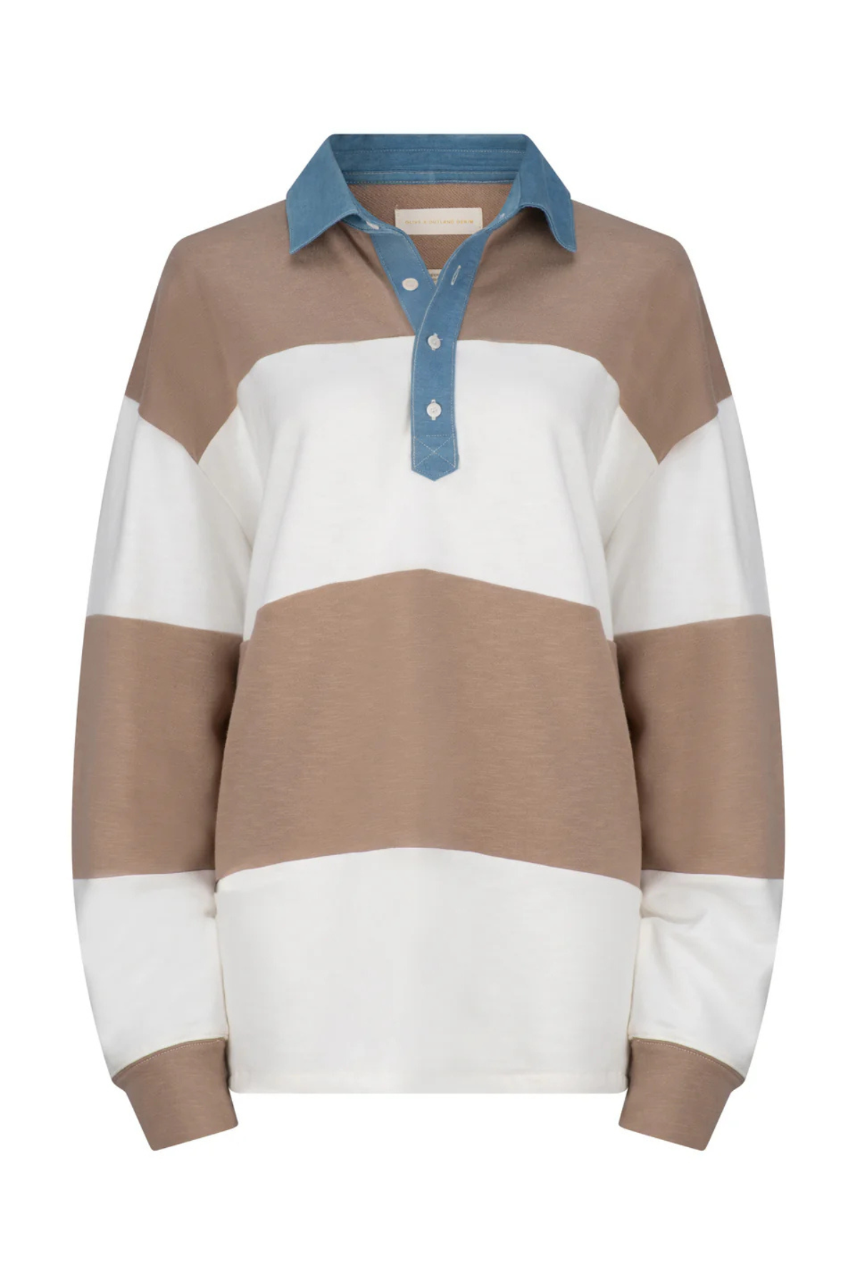 THE MARCO POLO MUSHROOM/BONE STRIPE