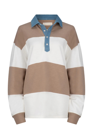 THE MARCO POLO MUSHROOM/BONE STRIPE