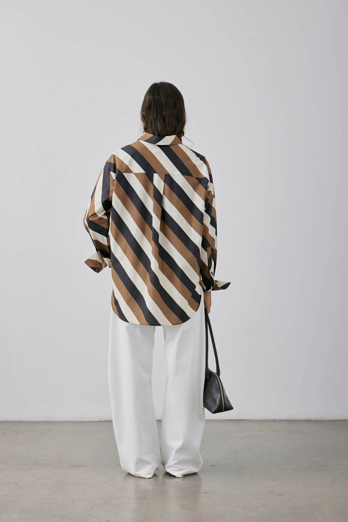 THERESE SHIRT PARCHMENT + TOBACCO STRIPE