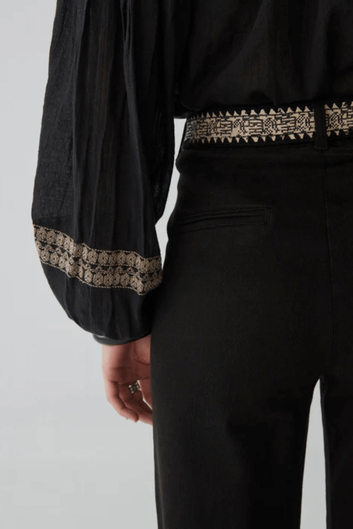 TINA BLOUSE MADURAI CHARCOAL