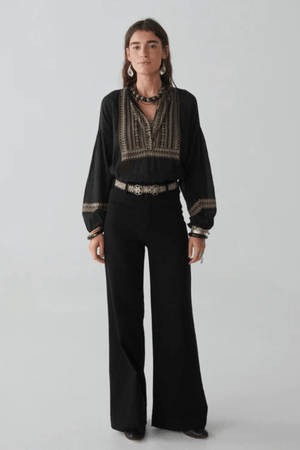 TINA BLOUSE MADURAI CHARCOAL