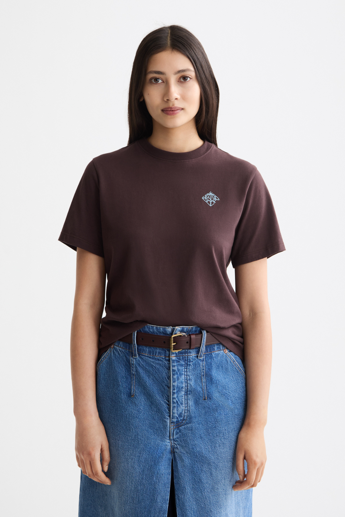 REGULAR FIT T-SHIRT CHOCOLATE PLUM