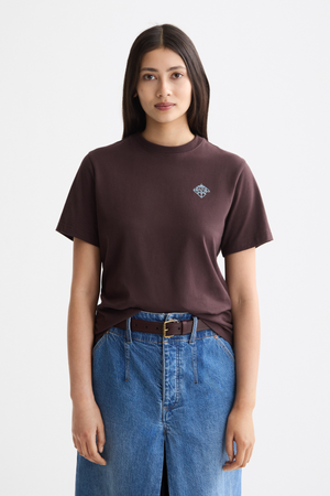 REGULAR FIT T-SHIRT CHOCOLATE PLUM