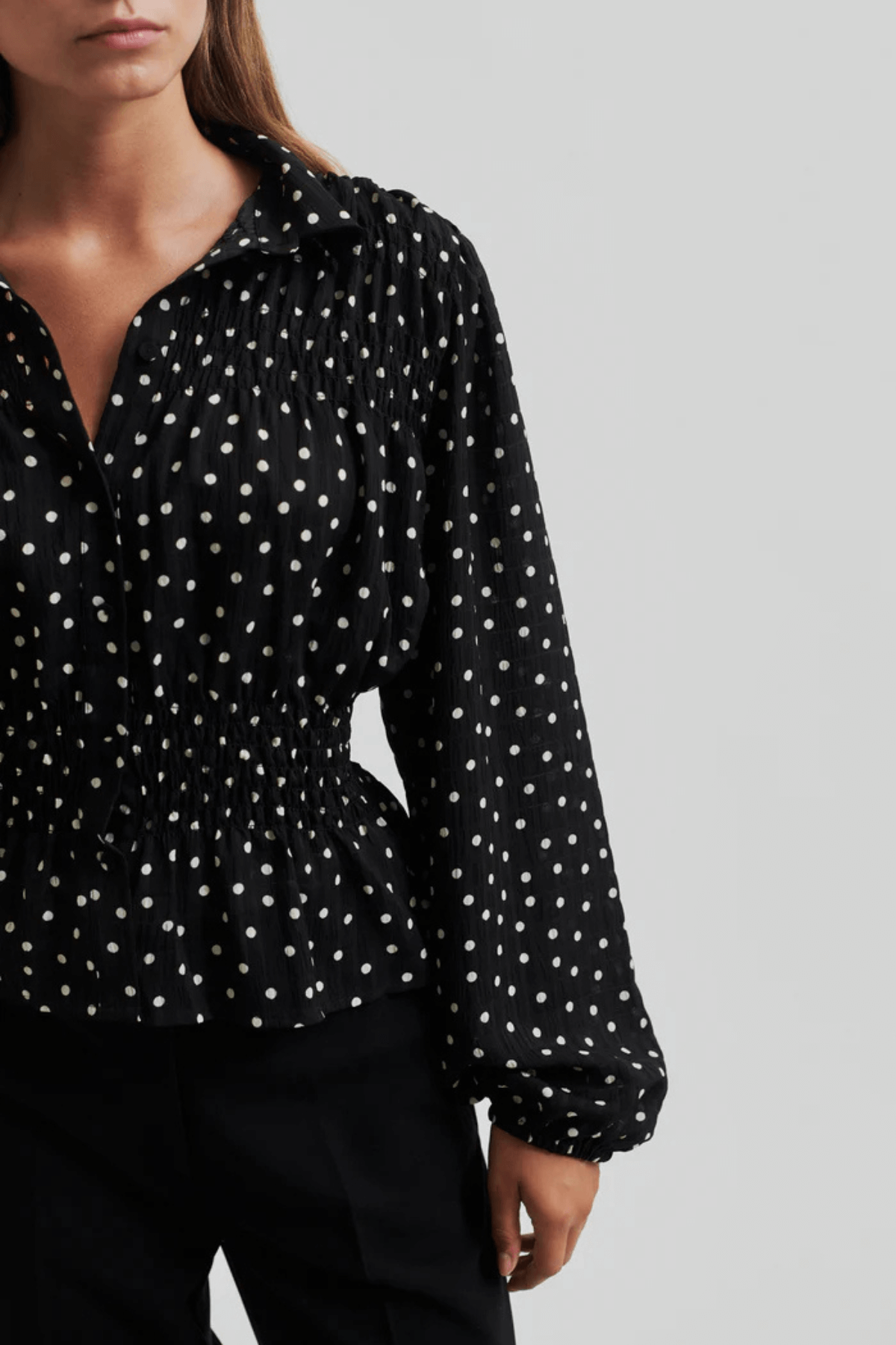 TUVA SPOT PRINT SHIRT BLACK