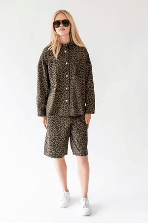 VEIDA SHIRT LS LEOPARD PRINT