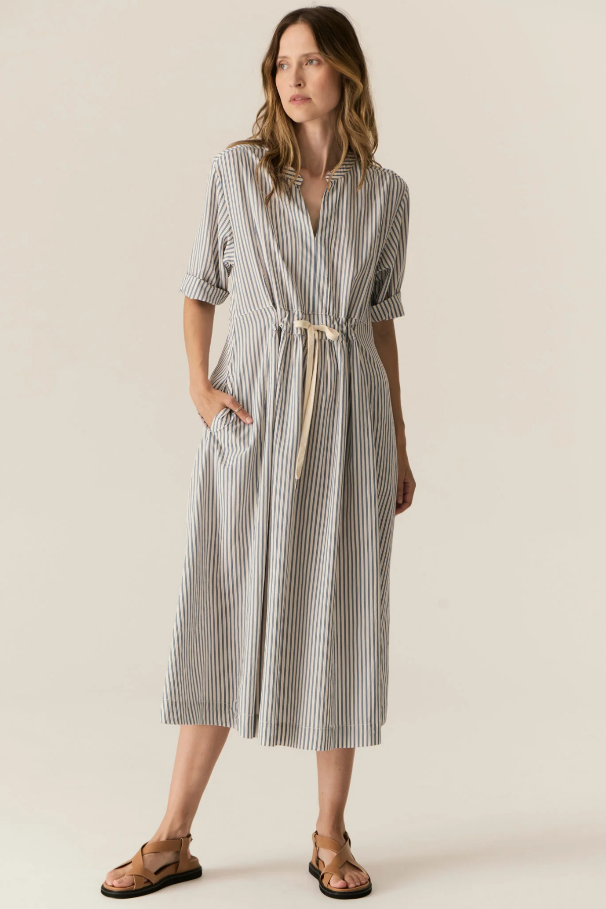 VERA SHIRT DRESS BLUE STRIPE