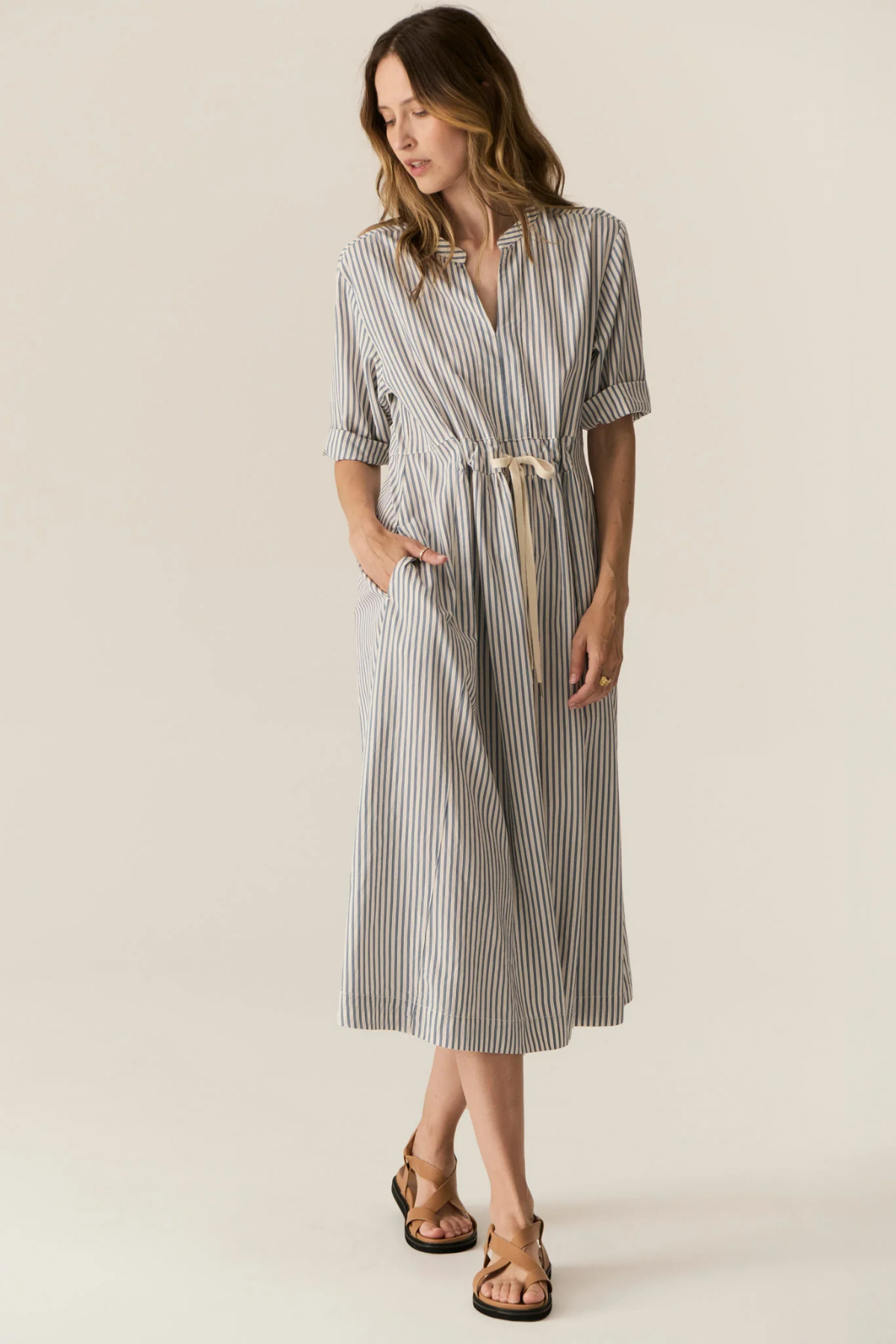 VERA SHIRT DRESS BLUE STRIPE