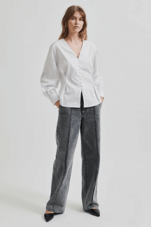 VIKTORIA STUD SHIRT WHITE