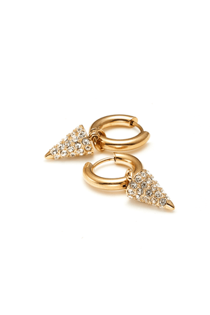 VOLTAGE HOOPS GOLD/CZ