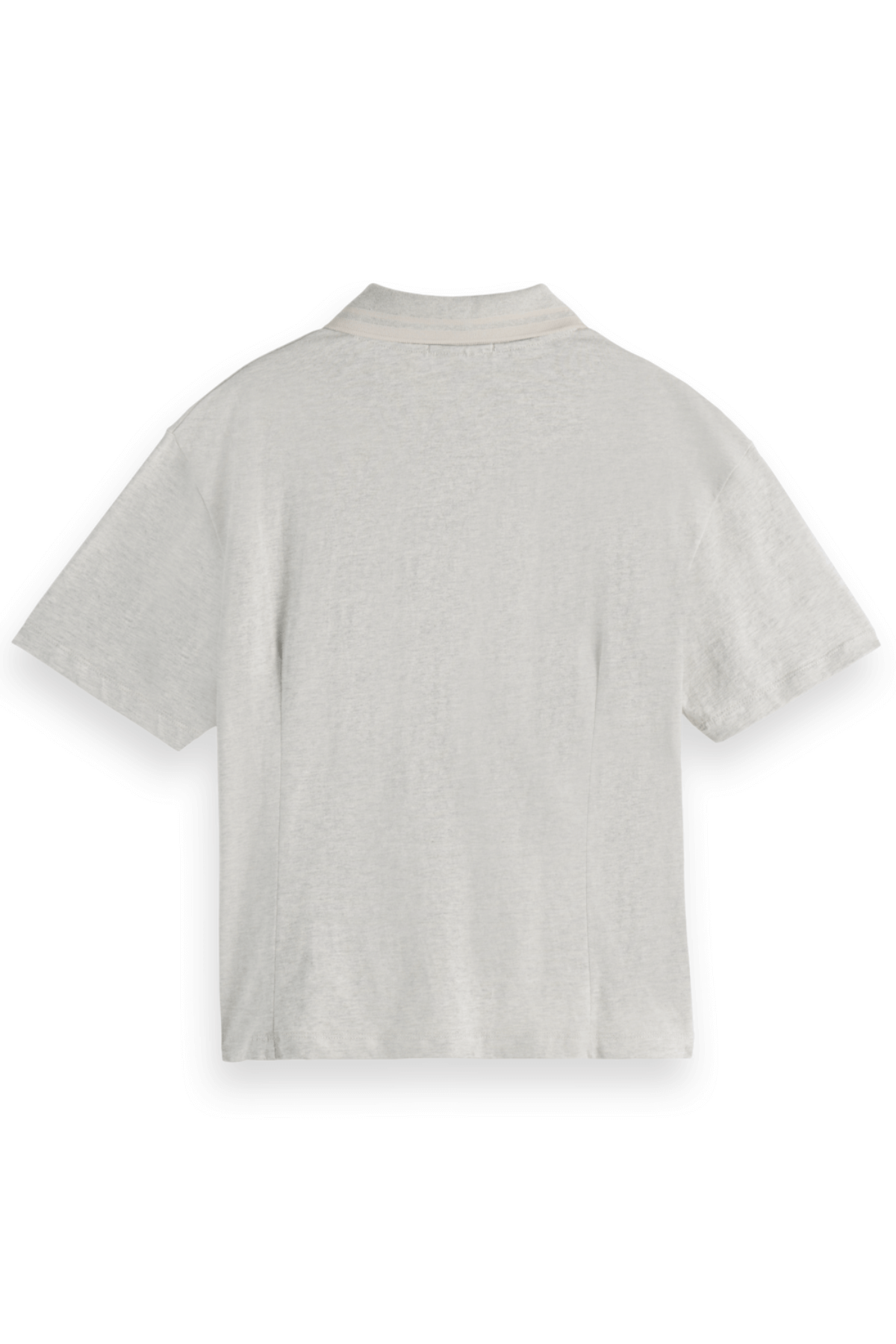 WAISTED POLO T-SHIRT LIGHT GREY MELANGE