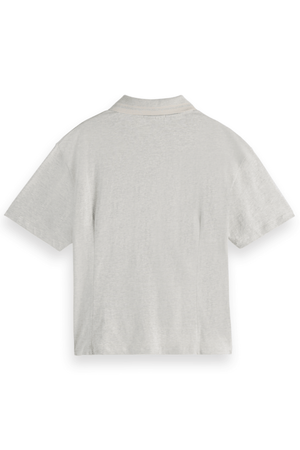 WAISTED POLO T-SHIRT LIGHT GREY MELANGE