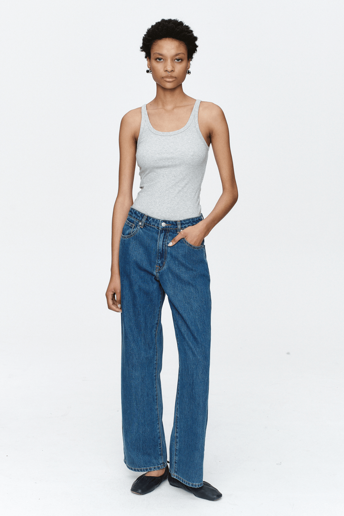 WIDE LEG JEAN HERITAGE BLUE