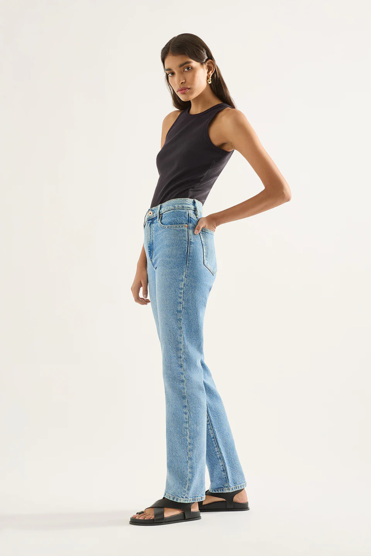 ZOE HIGH STRAIGHT JEAN CADENCE BLUE