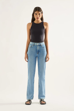 ZOE HIGH STRAIGHT JEAN CADENCE BLUE