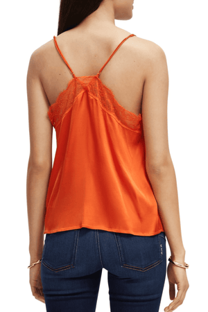CAMISOLE LACE DETAIL RED SKIES