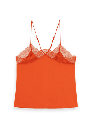 CAMISOLE LACE DETAIL RED SKIES