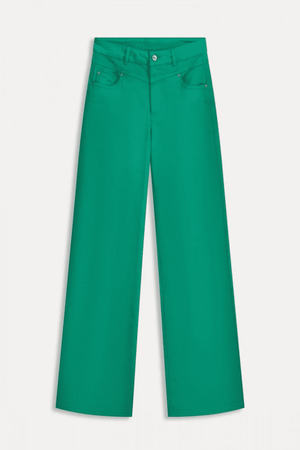 JEANS WIDE LEG JADE GREEN