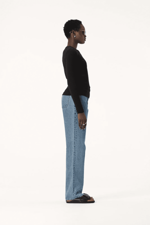 NOLA LONG SLEEVE TOP BLACK