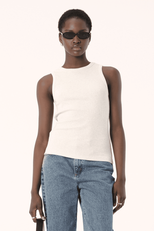 NOLA TANK WHITE MARLE