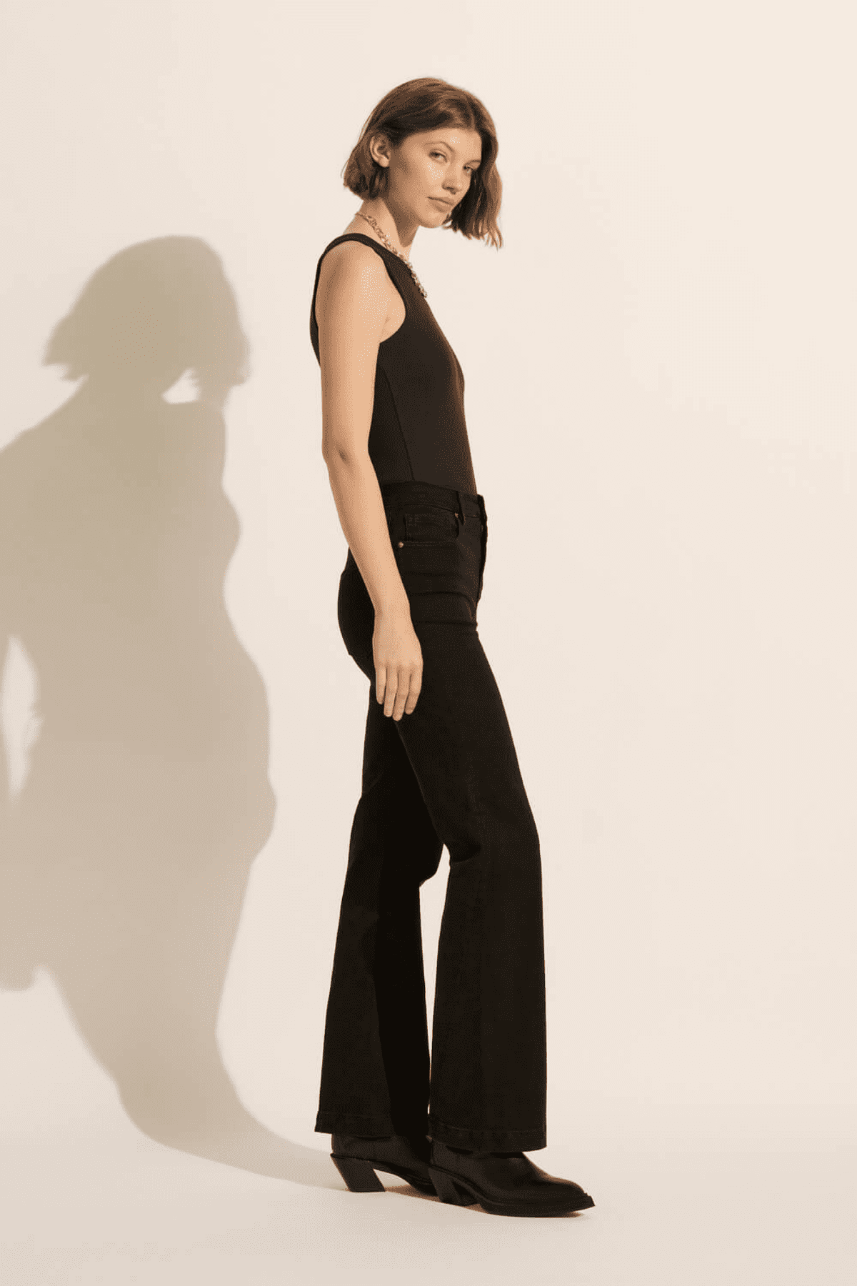 REN HIGH FLARE JEAN BLACK