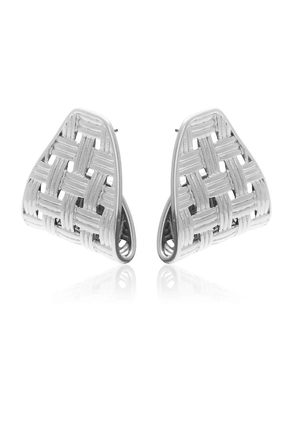 LATTICE EARRINGS SILVER