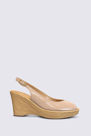 RACHEL SLINGBACK WEDGES PRALINE