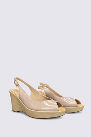 RACHEL SLINGBACK WEDGES PRALINE