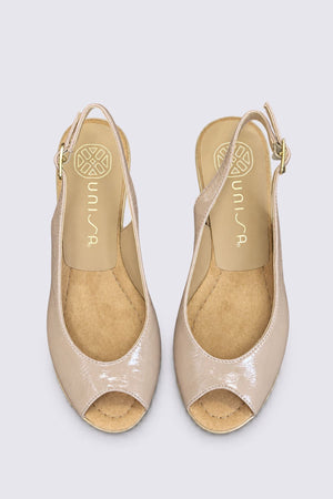 RACHEL SLINGBACK WEDGES PRALINE