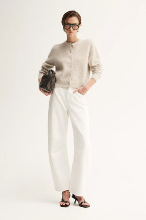 ABIGAIL KNIT CARIDGAN WHITE MARLE